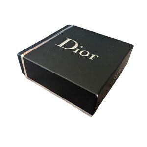 Christian Dior Authentic EMPTY Gift Box Display Black & Silver 8.5"x8.5" x3.5"